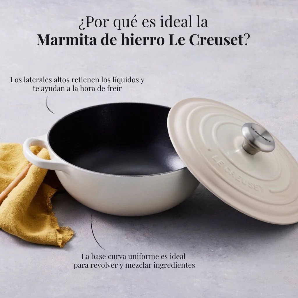Cocotte tipo Marmita Gourmet negro mate 22cm Le Creuset - Imagen 4