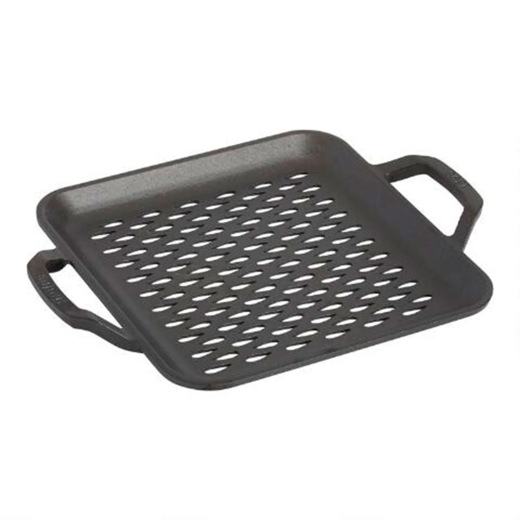 Plancha perforada cuadrada de hierro Chef Lodge - Imagen 4