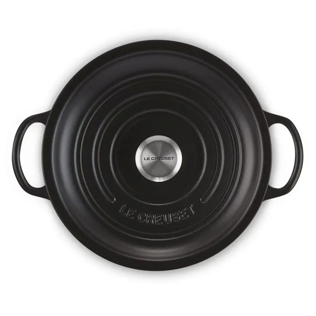 Cocotte tipo Marmita Gourmet negro mate 22cm Le Creuset - Imagen 6