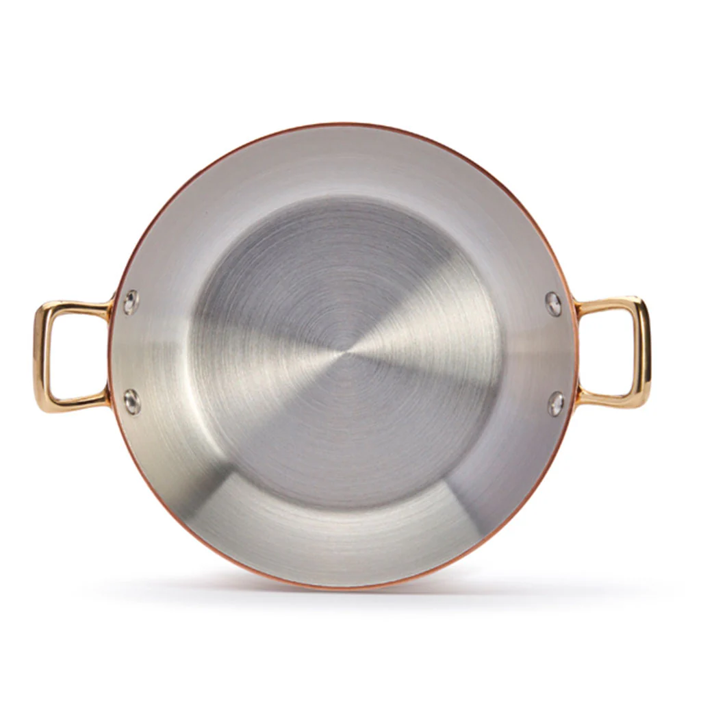 Paellera de cobre Inocuivre con asas doradas De Buyer - Imagen 8