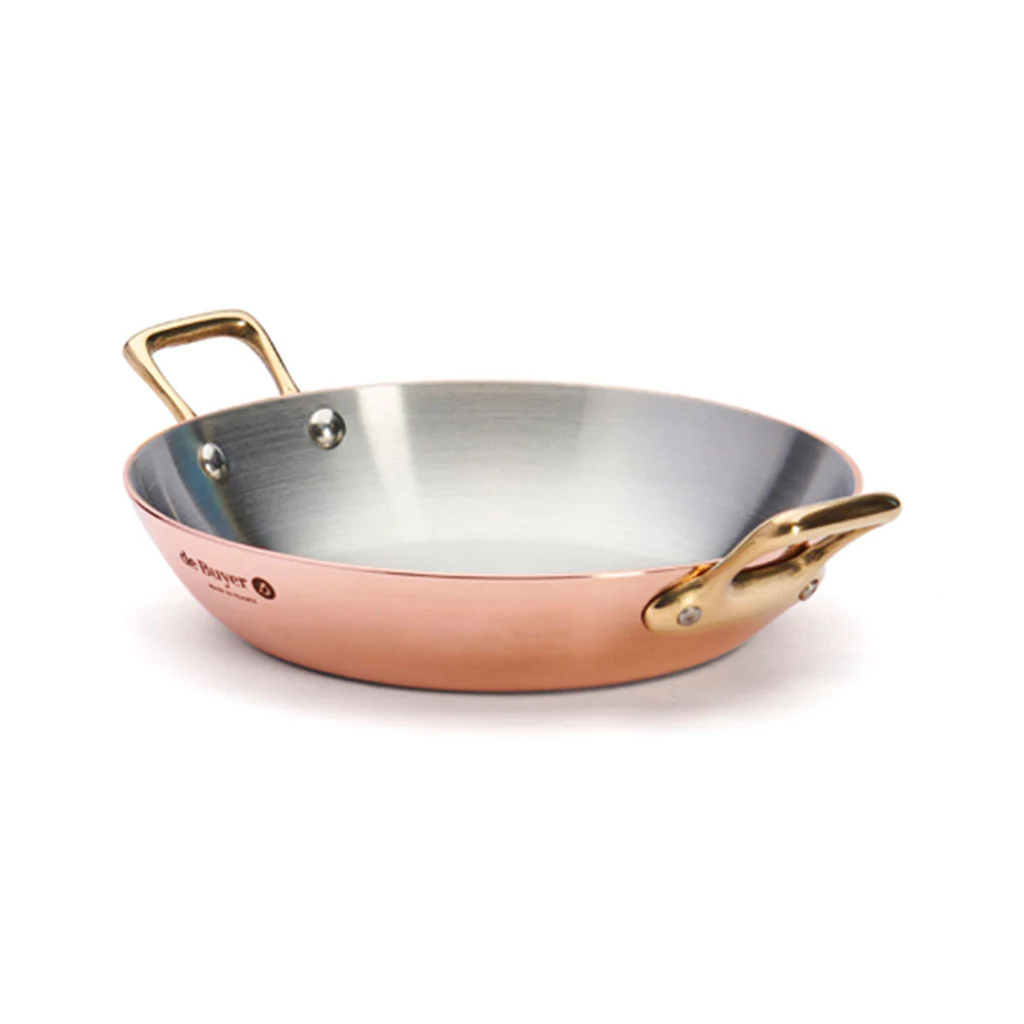 Paellera de cobre Inocuivre con asas doradas De Buyer - Imagen 5