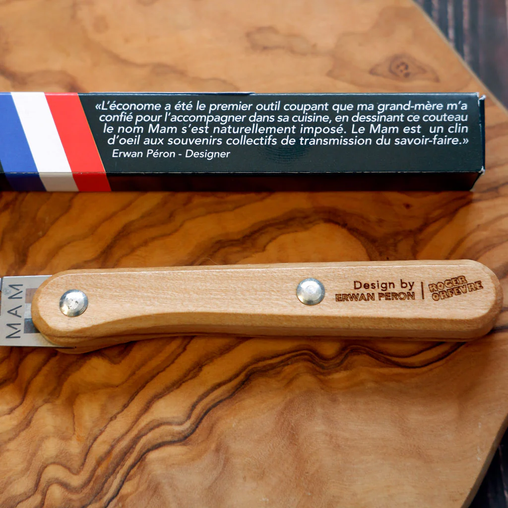 Cuchillo pelador con mango de madera de olivo Roger Orfevre - Imagen 6