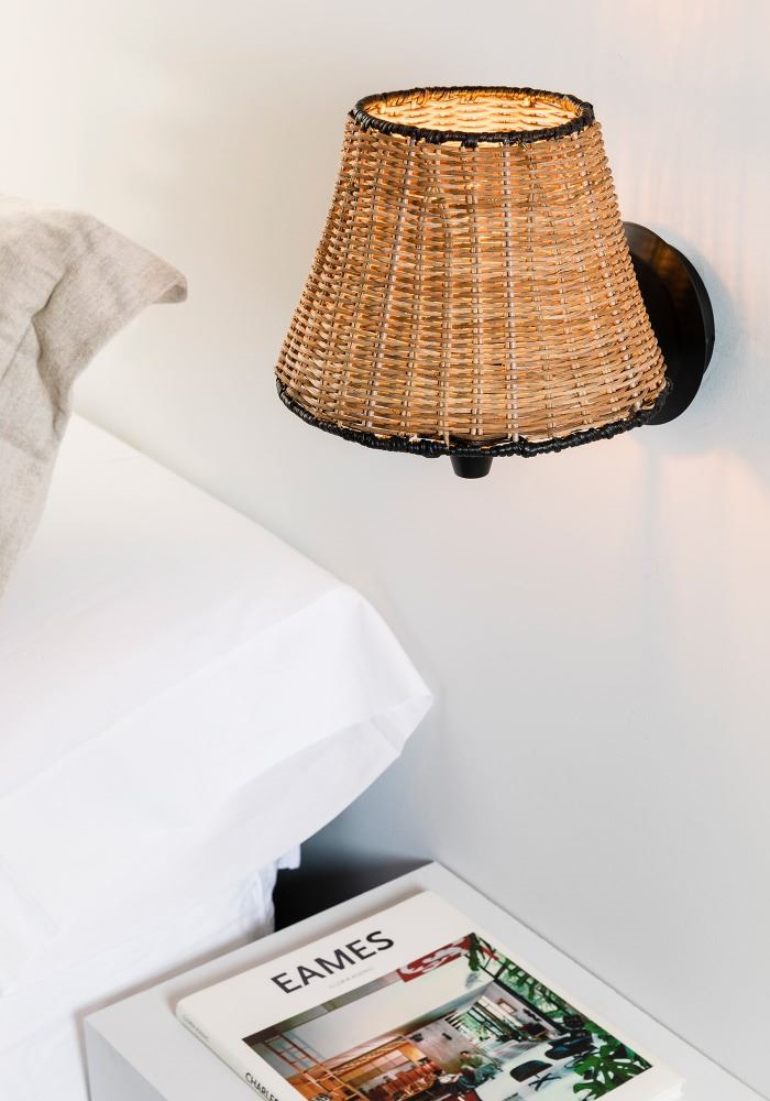 SUMBA APLIQUE NEGRO P.RATTAN E27 64307-71 - Imagen 3