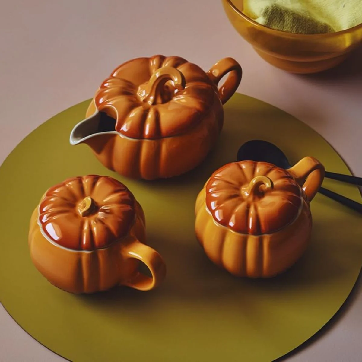 Taza cerámica calabaza con tapa 400 ml Le Creuset - Imagen 3